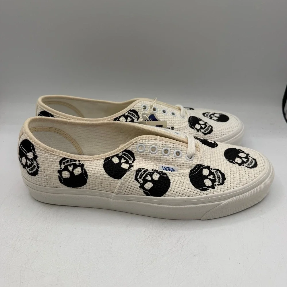 VANS Anaheim Factory Authentic 44 DX Needlepoint Skulls Shoes Mens 9 Womens 10.5